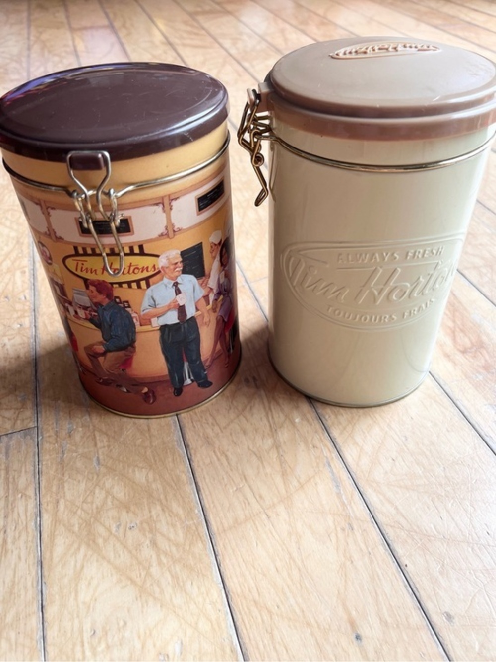 Tim Hortons Y2K Vintage limited edition Collector Coffee Tin Canisters